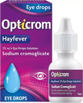 Opticrom Hayfever 2% w/v Eye Drops Allergy Itching Redness Watering  - 10ml
