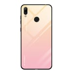 HAOYE Case Suitable for Huawei Y6s Case, Gradient Color Scratch Proof Tempered Glass Back Cover + Slim Thin Fit with Silicone TPU Border Case(1)