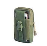 MTWJDH Mini outdoor camping bag, heat-resistant and waterproof 800D nylon military tactical bag, waist bag 5.5-inch mobile phone. (Color : Army Green Color)