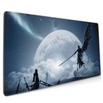 Final Fantasy VII Large Gaming Mouse Pad (35.43 X 15.75X 0.12inch) Extended Ergonomic for Computers Thick Keyboard Mouse Mat Non-Slip Rubber Base Mousepad