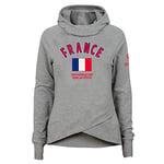 Official FIFA World Cup 2022 Snood Neck Hoodie , Girls, France, Age 12-13 Heather Grey