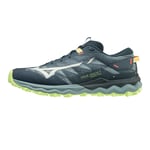 Mizuno Men's Wave Daichi 7 Trail Running Shoe, Orionb Mistyb Neolime, 10.5 UK