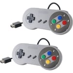 Link-e : lot de deux manettes de jeu pour console Super Nintendo SNES Mini Classic edition