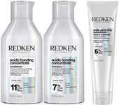 REDKEN Acidic Bonding Concentrate Shampoo 300ml Conditioner 300ml Leave In Trea