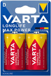 Varta Longlife Max Power D LR20 Batterier 2-pak