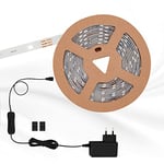 BRILONER 2260-090P 3m, Bande Lumineuse autocollante, 10 W, 90x, LED Strip Interrupteur, Driver, INCL. câble de 1,8m, durée de Vie : 50.000 Heures, Plastique, Blanc, 300 x 80 x 0.5 cm