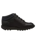 Kickers Mens Flex Kids Black Shoes Leather - Size UK 6