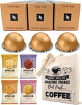 Nespresso Vertuo Golden Caramel Coffee Capsules - 3 Boxes (30 Pods) Bundled with