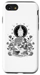 Coque pour iPhone SE (2020) / 7 / 8 Bouddha Floral Vintage Fleur Yoga Bouddhisme Yogi Bouddhiste