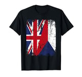 CZECH REPUBLIC Half BRITAIN UK Friendship Flag CZECH T-Shirt