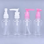 5pcs 75ml Plastic Press Pump Spray Lotion Bottles Cosmetic Sampl White