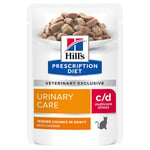 Sparpack Hill's Prescription Diet i portionspåsar, 48 x 85 g - c/d Urinary Stress Chicken