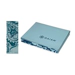 Gaiam Yoga Mat Folding Travel Fitness & Exercise Mat | Foldable Yoga Mat for All Types of Yoga, Pilates & Floor Workouts, Icy Paisley, 2mm, 68"L x 24"W x 2mm Thick