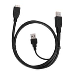 2x USB A 3.0 to Micro B 3.0 Cable, USB A Male to Micro B 3.0 Male, Micro B Hard Drive Cable for Portable External Hard Drives, USB3.0 Card Reader, USB HUB and Other Device