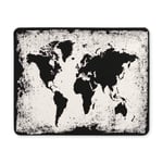 Non-Slip Rubber Base Grunge World Map Old World Map Mousepad for Laptop, Computer, PC