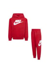 NIKE - Tracksuit consisting of sweatshirt and trousers - Sweatshirt with hoodie-up - Sweatshirt with kangaroo pockets - Sweatshirt with embroidered logo - Trousers with adjustable waist with