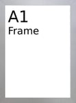 Ghega Premium Multi A1 A2 A3 A4 and Maxi Poster Photo Frame Picture Certificate Wall Decor Hanging Portrait Landscape Design Display MDF Shatter-proof Styrene Various Sizes-Silver A1 (59.4 x 84.1) cm