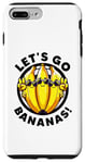 Coque pour iPhone 7 Plus/8 Plus Lets Go Bananes mignonnes jaunes pour amateurs de bananes
