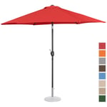 Uniprodo Aurinkovarjo suuri - punainen kuusikulmainen Ø 270 cm kallistettava