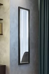 MirrorOutlet Large Black Contempory Design Big Dress Wall Mirror 4Ft3 X 1Ft3 130cm X 38cm, Wood, 130x38