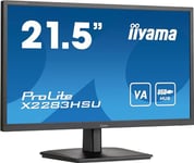 iiyama X2283HSU-B1 21.5 VA LCD, 1ms, Full HD 1920x1080,1x HDMI,1 x DisplayPort, USB Hub, 2 x 2W Speakers