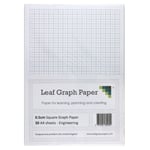 A4 Graph Paper 5mm 0.5cm Squared Engineering, 30 Loose-Leaf Sheets, Grey Grid