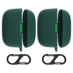 2x Earbuds Case Silicone Protective Charging Cover Shockproof Dark Green for JBL