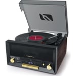 Vintage 20W CD Hifi-system med vinyl skivspelare - CD/FM/USB/AUX - Svart - MUSE