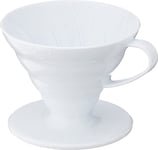 HARIO V60 Plastic Coffee Dripper, White, Size 2