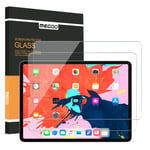 [2 Pack] Tempered Glass Screen Protector For iPad Pro 12.9 inch (2018 & 2020 Model),Ultra Sensitive,Scratch Resistant, HD Clear,Compatible With Face ID and Apple Pencil