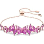 Swarovski armbånd Lilia bracelet Butterfly, Pink, Rose gold-tone plated - 5636431