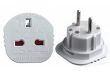* Electrical Adapter Continental European 2 pin converting UK 3 Pin Travel Plug
