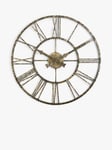 Thomas Kent Analogue Skeleton Roman Numeral Outdoor Wall Clock, 50cm, Black Bronze