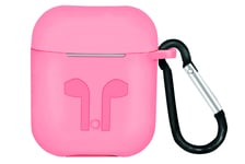 AirPods Case Cover, Compatible with Apple Airpod Case 2 & 1, Silicone Shockproof Protective Case Cover With Hook, Supports Wireless Charging (Baby Pink)