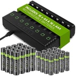 Venom Rechargeable Battery Charging Dock plus 16 x AA 2100mAh and 16 x AAA 800mAh Batteries