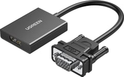 Ugreen Kabeladapter Kabel Vga (Hane) - Hdmi (Hona) 0,15 M Svart (Cm513)