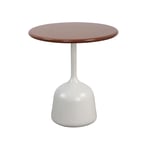 Cane-Line - Soffbordsunderrede liten - Glaze -Sand/Bordsskiva dia. 45 cm - Drop, Glaze, Go - Desert Red - Soffbord utomhus - Röd
