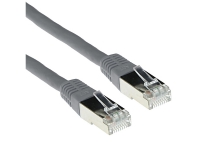 ACT Grey 15 meter LSZH SFTP CAT6A patch cable with RJ45 connectors
