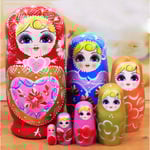 Ryska Dockor Trä Matryoshka 7-delars Set Handgjorda Leksaker Barn Vuxna Påsk Mors Dag Födelsedag Jul Halloween Present