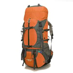 YFDD Men And Women Outdoor Hiking Backpack 65L Large Capacity Backpack Camping Travel Bag Outdoor Equipment aijia (Color : Orange, Size : Size)
