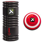 Trigger Point Performance Grid X Foam Roller Xtra Firm & nisex's MBX Massage Ball, Red, White, Black, 5cm / 2.6 Inch