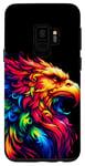 Coque pour Galaxy S9 Illustration animale griffin cool esprit tie-dye art