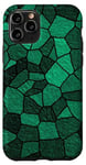 iPhone 11 Pro Green Aesthetic Kelly & Dark Forest Green Glass Illustration Case