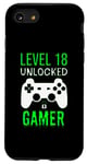 iPhone SE (2020) / 7 / 8 Gamer 18th Birthday Funny - Level 18 Unlocked Gamer Case