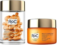 RoC - Multi Correxion Revive + Glow Night Serum Capsules & Gel Cream Set -... 