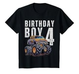 Youth 4 Years Old Monster Truck Birthday boy T-Shirt
