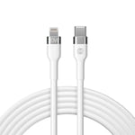 Forever Flexible USB-C till Lightning kabel 2m 20W - Vit