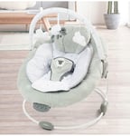 LADIDA Grey Newborn Baby Bouncer Chair Recliner Soothing Music Vibration Toys 77