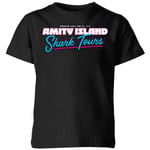 Jaws Amity Island Shark Tour Kids' T-Shirt - Black - 3-4 Years