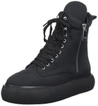 DKNY Women's Shoes Aken Boot Sneaker Inner Zip, Black, 4.5 UK